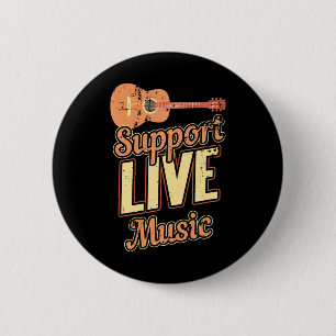 Unterstützung der Live Music Musician Band Indie R Button