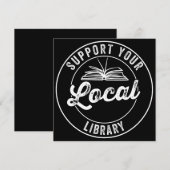 Unterstützung der lokalen Bibliothek Save The Date (Vorne/Hinten)