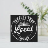 Unterstützung der lokalen Bibliothek Save The Date (Stehend Vorderseite)