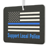 Unterstützung der lokalen Polizei Thin Blue Line Autolufterfrischer (Links)