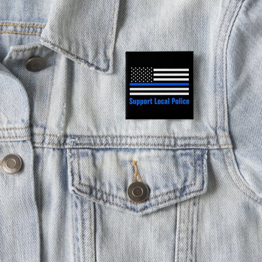 Unterstützung der lokalen Polizei Thin Blue Line Button (Beispiel)