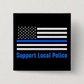 Unterstützung der lokalen Polizei Thin Blue Line Button (Vorderseite)