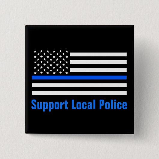 Unterstützung der lokalen Polizei Thin Blue Line Button (Vorderseite)