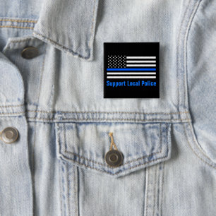 Unterstützung der lokalen Polizei Thin Blue Line Button
