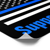 Unterstützung der lokalen Polizei Thin Blue Line Poster (Ecke)