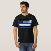 Unterstützung der lokalen Polizei Thin Blue Line T-Shirt (Vorne ganz)