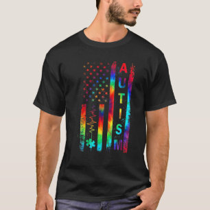 Unterstützung der Mama des American Flag Autismus T-Shirt