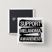 Unterstützung der Melanoma Awareness Grunge Button (Vorne & Hinten)