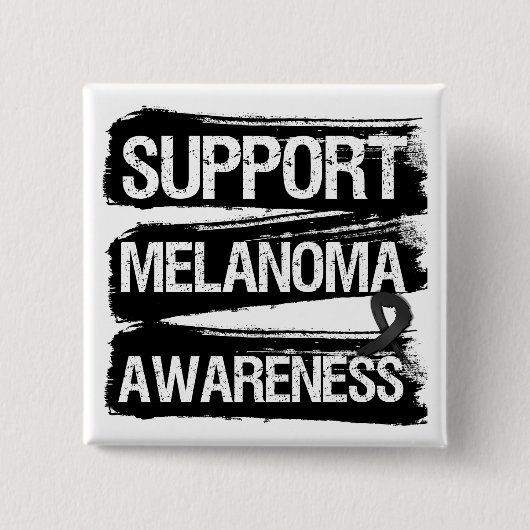 Unterstützung der Melanoma Awareness Grunge Button (Vorderseite)