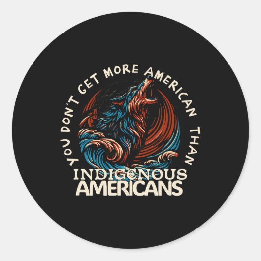 Unterstützung der Native Americans Runder Aufkleber (Vorderseite)