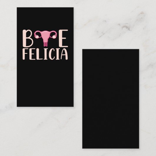 Unterstützung der Operation der Hysterektomie Uter Visitenkarte (Vorne/Hinten)