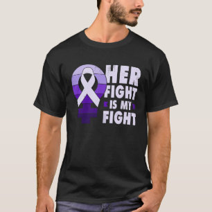 Unterstützung der Opfer häuslicher Gewalt lila T-Shirt