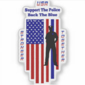 Unterstützung der Polizei Aufkleber (Vorderseite)