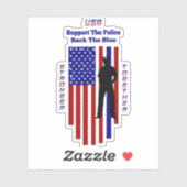 Unterstützung der Polizei Aufkleber (Blatt)