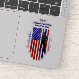 Unterstützung der Polizei Aufkleber