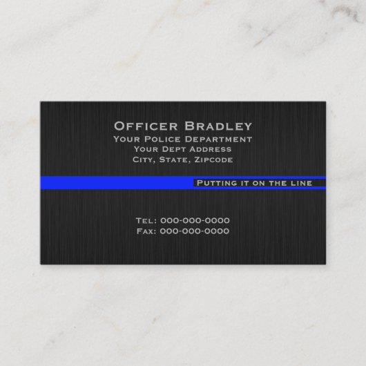Unterstützung der Polizei für Thin Blue Line Visitenkarte (Vorderseite)