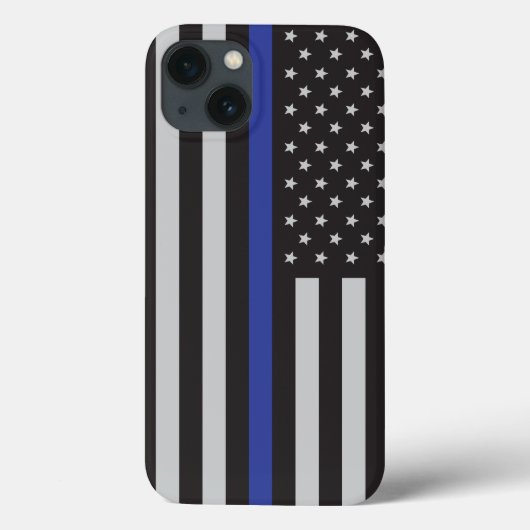 Unterstützung der Polizei Thin Blue Line American Case-Mate iPhone Hülle (Rückseite)
