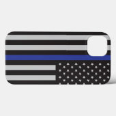 Unterstützung der Polizei Thin Blue Line American Case-Mate iPhone Hülle (Rückseite (Horizontal))
