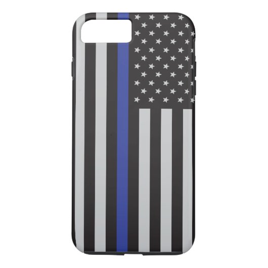 Unterstützung der Polizei Thin Blue Line American Case-Mate iPhone Hülle (Rückseite)