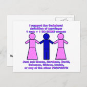 Unterstützung der Polygamy-Postkarte Postkarte (Vorne/Hinten)