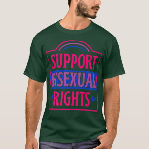 Unterstützung der Rechte von Bisexuellen LGBTQ Bi  T-Shirt