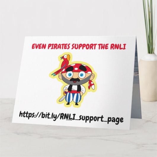 Unterstützung der RNLI Karte (Rückseite)