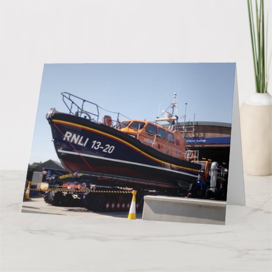 Unterstützung der RNLI Karte (Vorderseite)