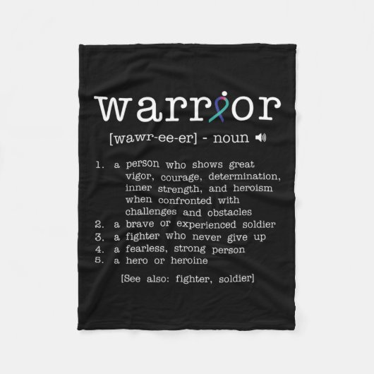 Unterstützung der Schilddrüsenkrebserkrankung Fleecedecke (Vorderseite)