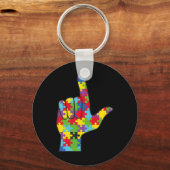 Unterstützung der Sensibilisierung der Liebe für A Schlüsselanhänger (Vorderseite)