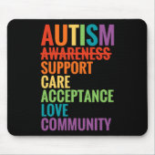 Unterstützung der Sensibilisierung für Autismus Be Mousepad (Vorne)