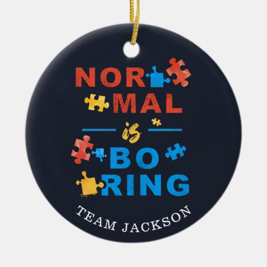 Unterstützung der Sensibilisierung für Autismus No Keramik Ornament (Vorne)