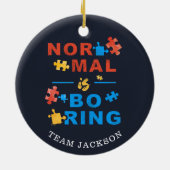 Unterstützung der Sensibilisierung für Autismus No Keramik Ornament (Hinten)