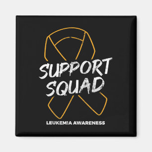 Unterstützung der Squad Leukämie Bewusstsein Ribbo Magnet