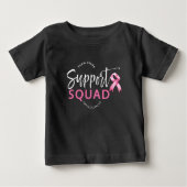 Unterstützung der Squad-Rosa Brustkrebs Schleife Baby T-shirt (Vorderseite)