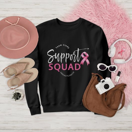 Unterstützung der Squad-Rosa Brustkrebs Schleife Sweatshirt
