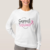 Unterstützung der Squad-Rosa Brustkrebs Schleife T-Shirt (Vorderseite)
