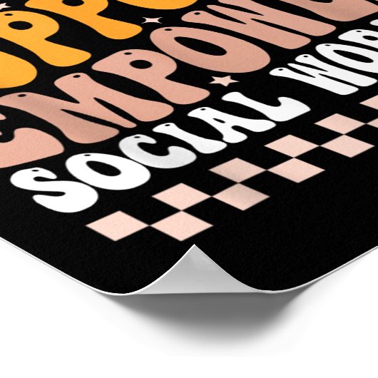 Unterstützung der Stärkung der sozialen Arbeit der Poster (Ecke)