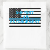 Unterstützung der Strafverfolgungsaufkleber Rechteckiger Aufkleber (Tasche)