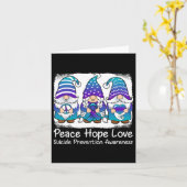 Unterstützung der Suizidprävention mit Aquamarinem Karte (Gelbe Blume)