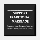 Unterstützung der traditionellen Ehe Magnet (Vorne)