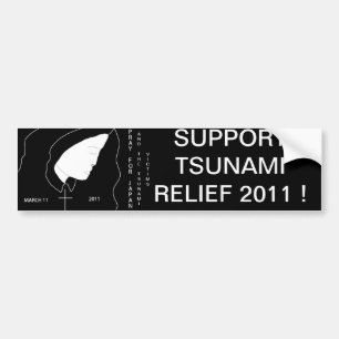 UNTERSTÜTZUNG DER TSUNAMI-HILFE AUTOAUFKLEBER