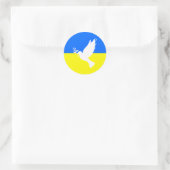 Unterstützung der Ukraine auf dem Sticker für den (Tasche)