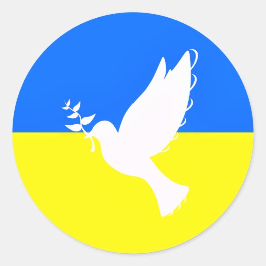 Unterstützung der Ukraine auf dem Sticker für den (Vorderseite)