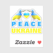 Unterstützung der Ukraine Aufkleber Frieden Taube (Blatt)