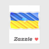 Unterstützung der Ukraine Aufkleber ukrainische Fl (Blatt)
