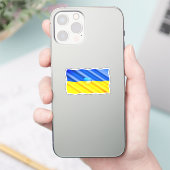 Unterstützung der Ukraine Aufkleber ukrainische Fl (Telefon)