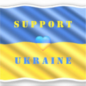 Unterstützung der Ukraine-Aufkleber ukrainische Fl Aufkleber (Vorderseite)
