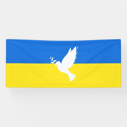 Unterstützung der Ukraine Banner-Taube - Freiheit Banner (Horizontal)