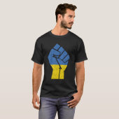 Unterstützung der Ukraine bei der ukrainischen Fla T-Shirt (Vorne ganz)