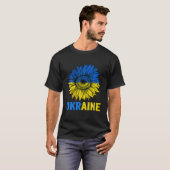 Unterstützung der Ukraine bei der ukrainischen Fla T-Shirt (Vorne ganz)